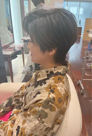 ショート 梅田茶屋町ヘッドスパ ＆艶カラー　りほのヘアスタイル
