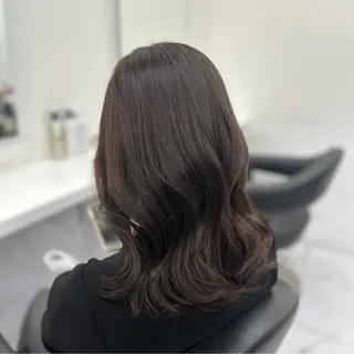 ミディアム カラー パーマ ヘアアレンジ メンズ キッズ ブリーチなしカラー/ ブラウン/レイヤーのヘアスタイル