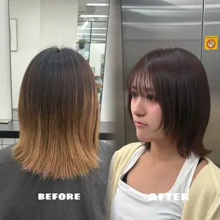 ミディアム カラー 🌟ゆりあ🌟 JILLSTUDIOのヘアスタイル