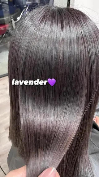 セミロング カラー たなか りなのヘアスタイル
