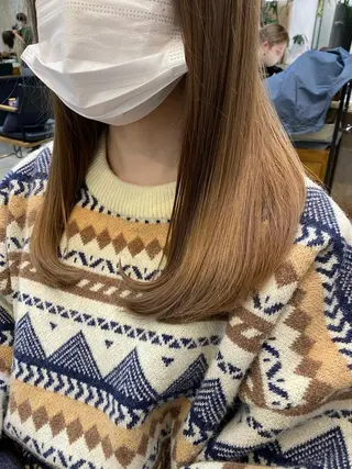 ロング カラー やました もえかのヘアスタイル