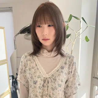 セミロング 似合わせヘア🤍 面田法子のヘアスタイル