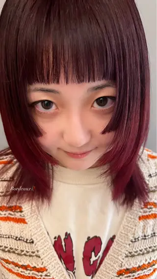ミディアム カラー 圧倒的デザイン力 店長🎨RENAのヘアスタイル