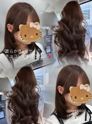 セミロング カラー 友田 那都のヘアスタイル