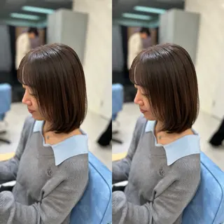 ショート 髪質改善🩵縮毛矯正 代々木/木下のヘアスタイル