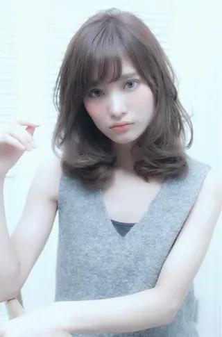 セミロング バレイヤージュ 藤沢 髪質改善 竹内ケンゴのヘアスタイル