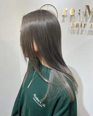 セミロング カラー ヘアアレンジ キッズ 横浜関内髪質改善 re:Magoのヘアスタイル
