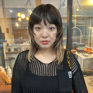 セミロング 市川 蘭のヘアスタイル