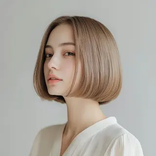 ショート 髪質改善&縮毛矯正へ アデザインピーチ入谷のヘアスタイル