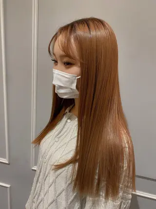 ロング 美髪矯正透明感カラー 江川 和輝のヘアスタイル