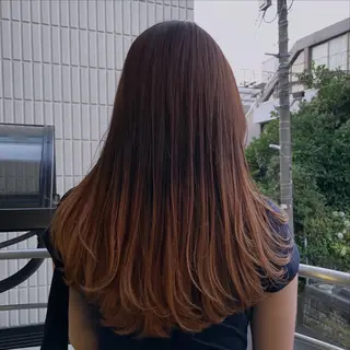ロング カラー 似合わせカットカラー ・パ—マ✨ちえのヘアスタイル