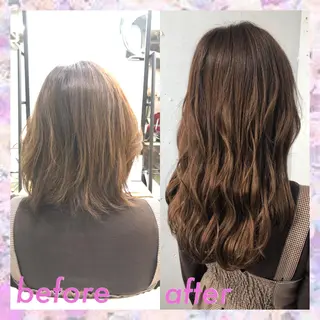 ロング カラー パーマ ヘアアレンジ メンズ キッズ ネイル マツエク・マツパ 八巻 晴香のヘアスタイル