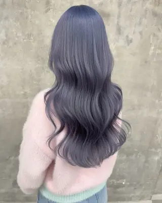 ロング カラー パーマ ヘアアレンジ ハイトーン特化🤍 浦住のヘアスタイル