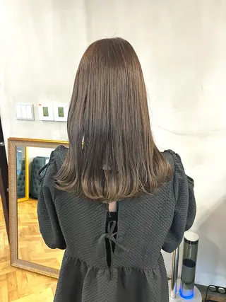 セミロング カラー ヘアアレンジ ena/ブリーチなし 透明感・レイヤー🎀のヘアスタイル