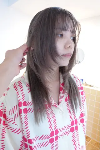 セミロング カラー sakura🌸 レイヤー/韓国ヘアのヘアスタイル