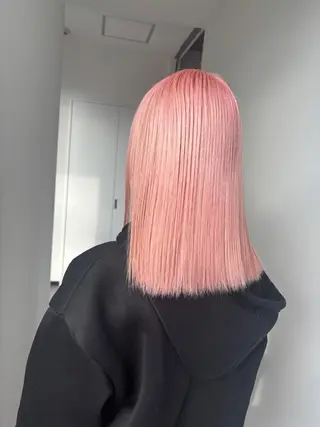 ミディアム カラー ヘアカラー&縮毛矯正 STAR☆RIVERのヘアスタイル