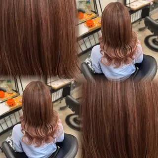 セミロング カラー 髙橋 李里亜のヘアスタイル