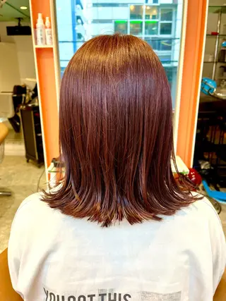 ミディアム カラー うしだ かおるのヘアスタイル