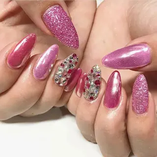 ネイル 渋谷／チップ長さ出し 👑アプレgel-xのネイルデザイン