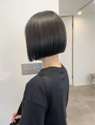 ミディアム カラー 🫧透明感カラー/ ボブ/小笠原汐海🪽のヘアスタイル