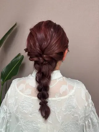 セミロング ヘアアレンジ Mieux Hair ひなこ🫧のヘアスタイル