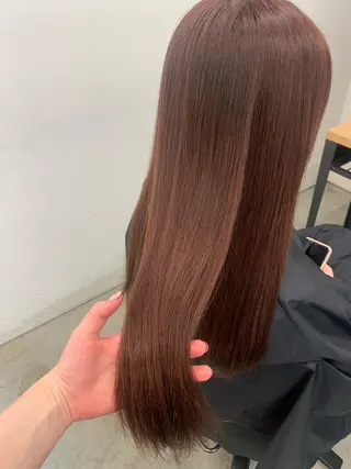 ミディアム カラー 透明感カラー✂︎ /縮毛矯正/YUKAのヘアスタイル