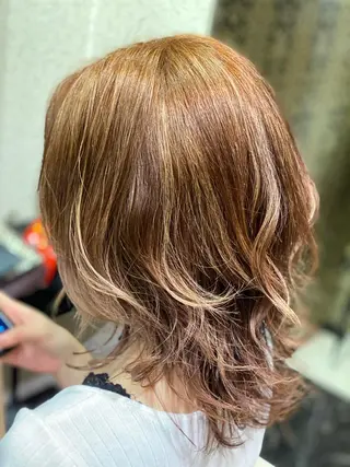 ミディアム カラー パーマ 💇♀️✨サラツヤ 特化✨ 天野翔のヘアスタイル