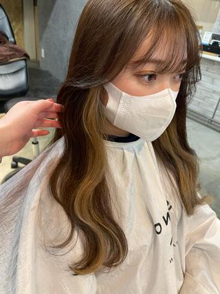 カラー デザインカラー／ 梶本 乃梨叶のヘアスタイル