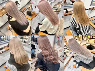 ミディアム 艶髪/ハイトーン Sherryのヘアスタイル