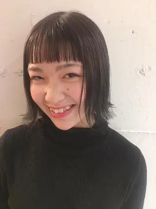 ショート カラー シノザキ/薬院/ボブ /メンズパーマのヘアスタイル