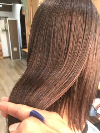 セミロング 酸性縮毛矯正 美髪 特化サロン 八百村のヘアスタイル