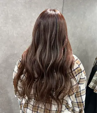 ロング カラー ブリーチ🐰インナー ♡ハイライト♡綾🐰のヘアスタイル