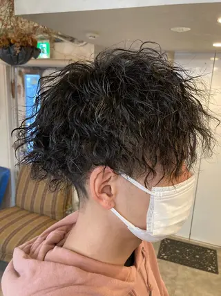 パーマ メンズ 田中 健太郎のヘアスタイル