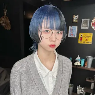 ショート TAIRA横浜ウルフ 🐺デザインカラーのヘアスタイル