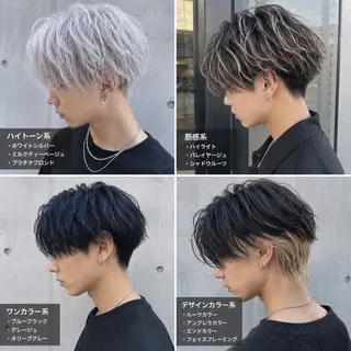 カラー メンズ yu. 🐺のヘアスタイル