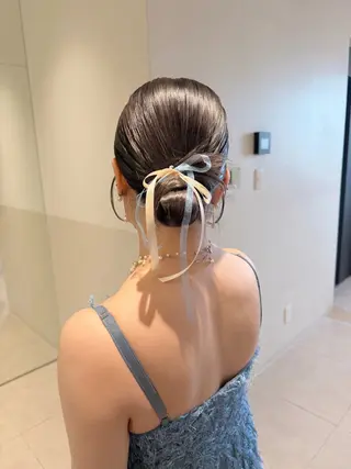 セミロング ヘアアレンジ 🍷秋色ボルドー♡ 艶レイヤー🍇モエカのヘアスタイル