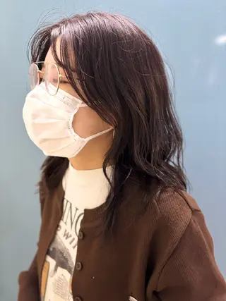 ミディアム パーマ ショート・パーマ・デ ザインカラー/むつみのヘアスタイル
