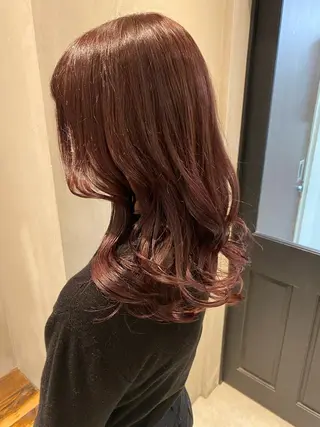 セミロング 新宿/顔周りカット +レイヤー＝しずく♩のヘアスタイル