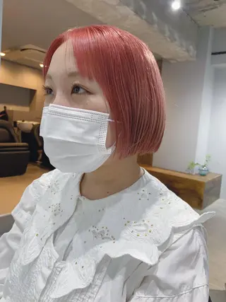 ショート カラー ボブパーマコテ巻き風 パーマNo1深江秀平のヘアスタイル
