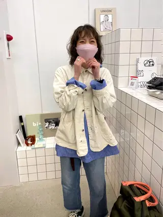 ミディアム パーマ 関 京磨のヘアスタイル