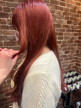 セミロング カラー パーマ ヘアアレンジ メンズ キッズ ネイル マツエク・マツパ アイブロウ 久木原 ゆりのヘアスタイル