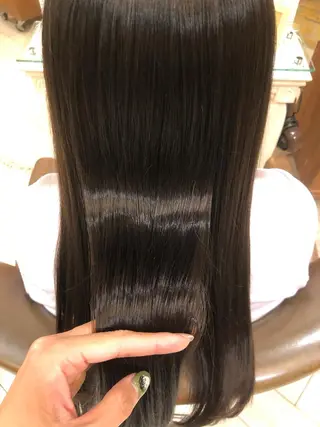 ロング 縮毛矯正/酸性 おかにわみりのヘアスタイル