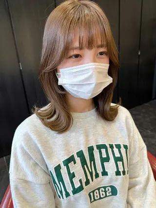 セミロング カラー 𖧷 ⁺. 大人ヘア Yui 𓂃𓈒𓏸のヘアスタイル