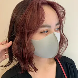 ミディアム カラー 暖色/ブリーチカラー 🎀 M i k uのヘアスタイル