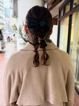 ロング ボブパーマ／アレンジ Onのヘアスタイル