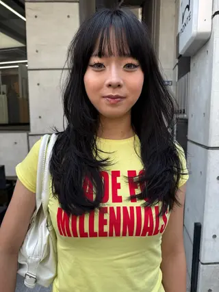 ロング レイヤーカット\ウル フ　chinatsuのヘアスタイル
