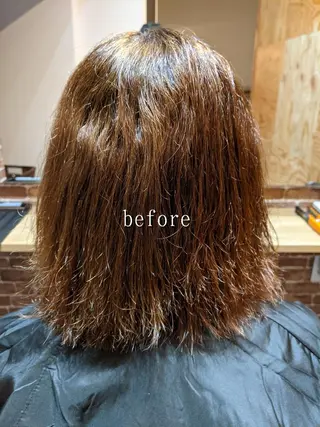 ミディアム 美髪矯正 キョウスケのヘアスタイル