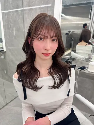 セミロング 🍑韓国風レイヤー 🍑莉子のヘアスタイル