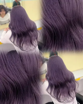 ロング カラー 🧸レイヤー× ベージュ🥯カホ🍯のヘアスタイル