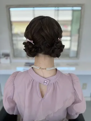 ミディアム Rinkaアレンジ/ 顔まわり/縮毛矯正のヘアスタイル